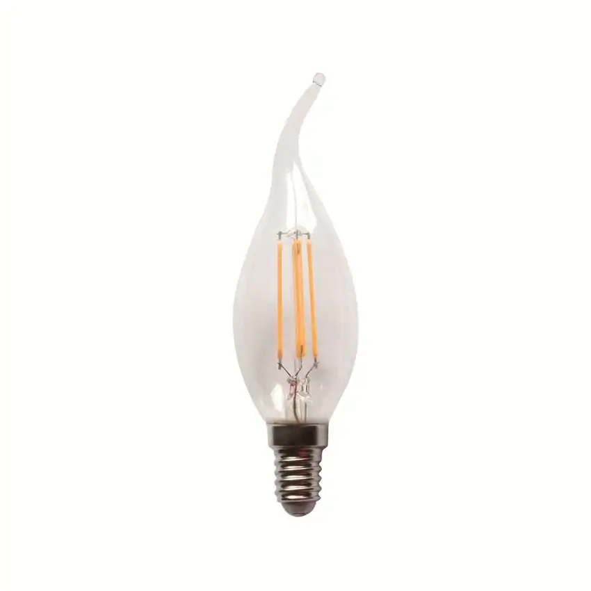 High Quality Warm Yellow Bulb Old Retro 5W Candle Lights C35T C35 LED Filament Bulb Lighting