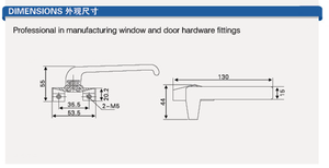 KEYI CW-460 дверная и оконная ручка Тип Съемные алюминиевые оконные ручки - Product Image 4