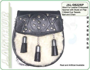 Top Logo imprimé personnalisé Sporrans en fourrure Pièces Sporrans de haute qualité Nouveau style Sporrans fabriqué dans le meilleur matériau - Product Image 2