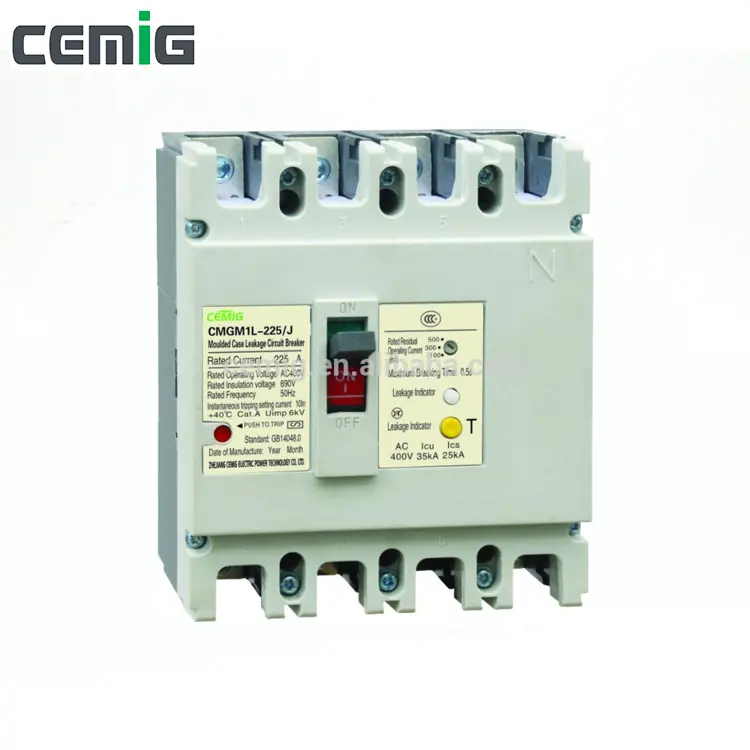 Cemig High quality residual current operated moulded case circuit breaker MCCB 225A