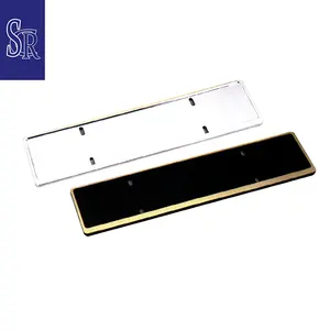 Plaque d'immatriculation de voiture en plastique noir vierge (542x136mm) en provenance de Taïwan - Product Image 1