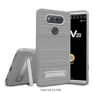 Prezzo di fabbrica in fibra di carbonio texture dual layer cavalletto caso di copertura del telefono mobile <span class=keywords><strong>per</strong></span> <span class=keywords><strong>LG</strong></span> V20 - Product Image 5