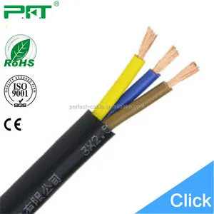 Shenzhen de cable y alambre de fábrica de Venta caliente de cable eléctrico cableado de la casa 3 hilos 1,5mm