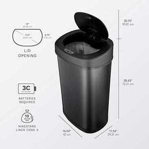Thùng Rác Cảm Biến Thép Không Gỉ 50L Thùng Rác Garbage Stars Bán Sỉ Thùng Rác Thông Minh Công Nghệ Cao Thùng Rác Cảm Ứng Cổ Điển - Product Image 4