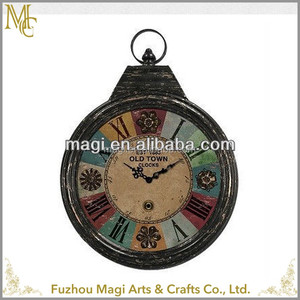 Antique Minable shic chiffres romains rond rétro <span class=keywords><strong>horloge</strong></span> murale - Product Image 1