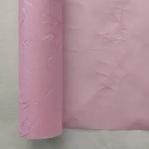 pink eco friendly specialty bopp film laminated water proof flower wrapping decoration silk paper 60cm x 5m