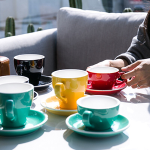 Tazze e Piattini in Ceramica per Caffè e Tè, Stile Antico, Vendita Calda, Colore Personalizzabile - Product Image 3