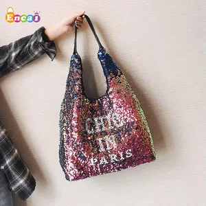 Encai Magic Reversible Mermaid Sequins Handbags Hot Style Glittering Paillette Tote Bags