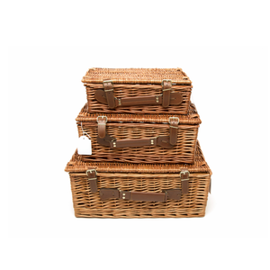 Honey Color <strong>Large</strong> <strong>Wicker</strong> Hamper <strong>Basket</strong> with Lid - Product Image 1