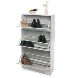 <strong>White</strong> Wooden 3 Drawer <strong>Shoe</strong> Rack Pull Down Storage <strong>Cabinet</strong> Wood <strong>Shoe</strong> Storage <strong>Cabinet</strong> - Product Image 1