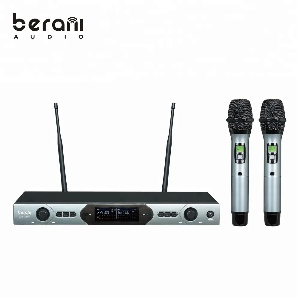 Berani Audio BAW-6160ไมโครโฟนไร้สายระดับมืออาชีพ Uhf Pll สำหรับเวที