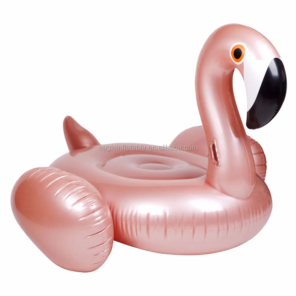 factory wholesale top quality Good price water park beach toy pool toy ride-on toy 190cm inflatable rose gold flamingo