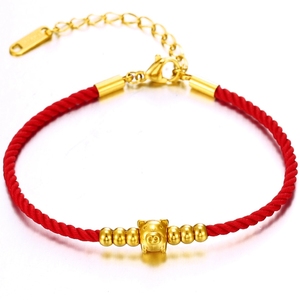 B1811216 xuping cerdo del zodiaco chino tradicional animal lindo unisex pulsera de cuero al por mayor, pulsera de cuerda roja Mujer - Product Image 1