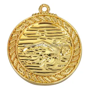 Hot Selling Goldmedaille angehoben Gold Metall 3D Design Medaillon
