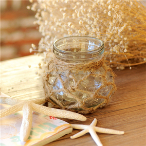 <span class=keywords><strong>Vase</strong></span> en verre transparent européen avec corde en chanvre pour décorer la maison et les fêtes - Product Image 3