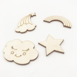 Juego de 50 Rodajas de Madera Ecológicas de 3mm con Diseño de Unicornio Navideño, con Varios Patrones para Manualidades en Madera, Cajas y Letreros de Pared - Product Image 6