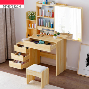 Juego de vanidad Estilo nórdico Simple <span class=keywords><strong>tocador</strong></span> dormitorio de maquillaje de moda mesa con espejo - Product Image 4