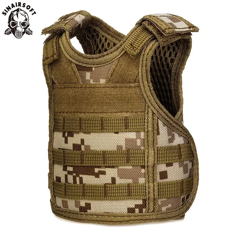 SINAIRSOFT miniatur taktis Premium bir Molle, rompi berburu pendingin minuman tali bahu dapat disesuaikan