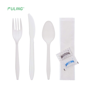 Bulk Plastic Utensil Cutlery Set,Plastic Silverware Sets  Utensil Kit ,Disposable to Go Individually Wrapped Cutlery Kits - Product Image 1