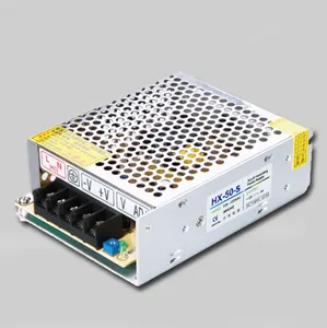 HX-50-5 transformer driver LED Mini CCTV disetujui CE, catu daya beralih dalam ruangan 5V 10A 50W AC/DC ukuran kecil untuk pencahayaan