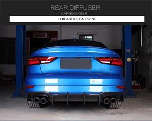 Diffusore paraurti posteriore in fibra di carbonio per diffusore paraurti posteriore Audi S3 <span class=keywords><strong>A3</strong></span> <span class=keywords><strong>SLINE</strong></span> 2017-2019 - Product Image 6