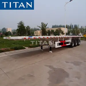 40 t 3 Axle Giường Phẳng Thùng Vận Chuyển Xe Bán Trailer Xe Tải Xe Tải Phẳng Nhôm Rơ Moóc Để Bán