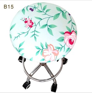 High Quality Round <strong>Stool</strong> <strong>Covers</strong> / Elastic Bar <strong>Stool</strong> <strong>Cover</strong> / Seat <strong>Cover</strong> Home Chair Slipcover Round Chair Floral Printed - Product Image 3