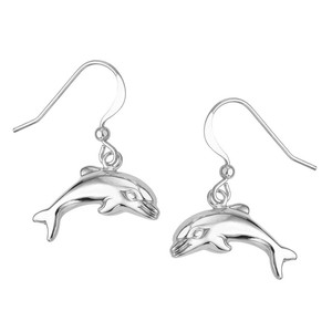 <span class=keywords><strong>دلفين</strong></span> لطيف والمجوهرات والفضة القرط - Product Image 1