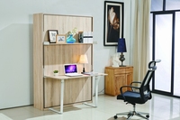Neues Vertikales Wandbett mit Schreibtisch, herunterklappbares Wandbett, Murphy-Bett