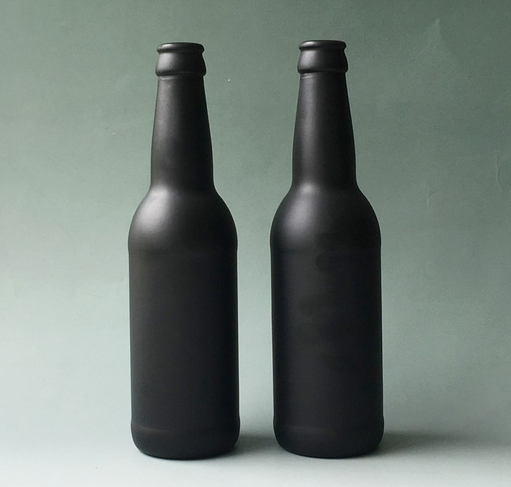 Haonai 330Ml Amber Matt Black Frosted Kleur Glas Bier Fles