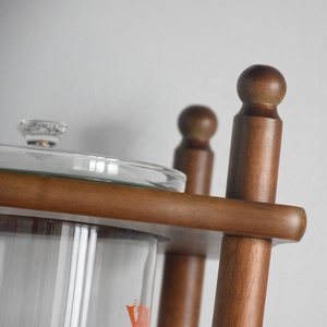 Máquina de goteo de café frío con gran capacidad YA16, 25 tazas de vidrio de borosilicato y torre de <span class=keywords><strong>madera</strong></span>, café helado marrón - Product Image 6