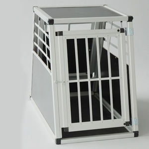 Fabrika toptan alüminyum kafes çoklu boyut çift kapılar seyahat evcil hayvan sandığı katlanabilir alüminyum köpek evi seyahat kafes - Product Image 4