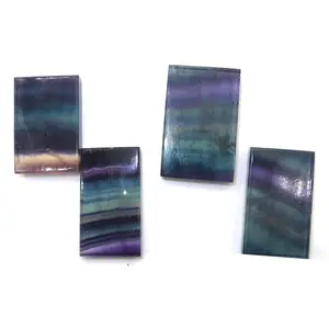 Wholesale Cheap Price Of Natural Rectangle Rainbow Fluorite Crystal Pendant