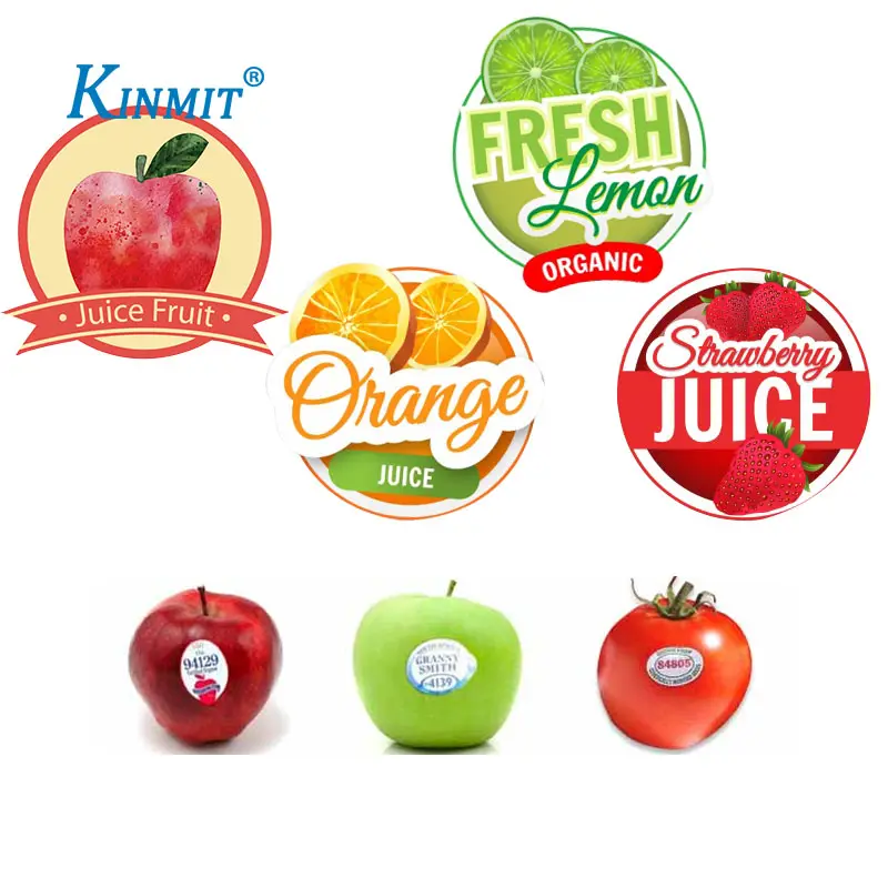 Logo personalizzato Stampato Non tossico della Frutta Sticker
