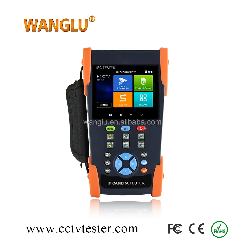 3.5 inch touch screen 8MP AHD and IP analog camera Tester