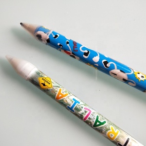 Gomme à <span class=keywords><strong>gros</strong></span> <span class=keywords><strong>crayon</strong></span> personnalisé en bois de peuplier avec <span class=keywords><strong>taille</strong></span>-<span class=keywords><strong>crayon</strong></span> - Product Image 3
