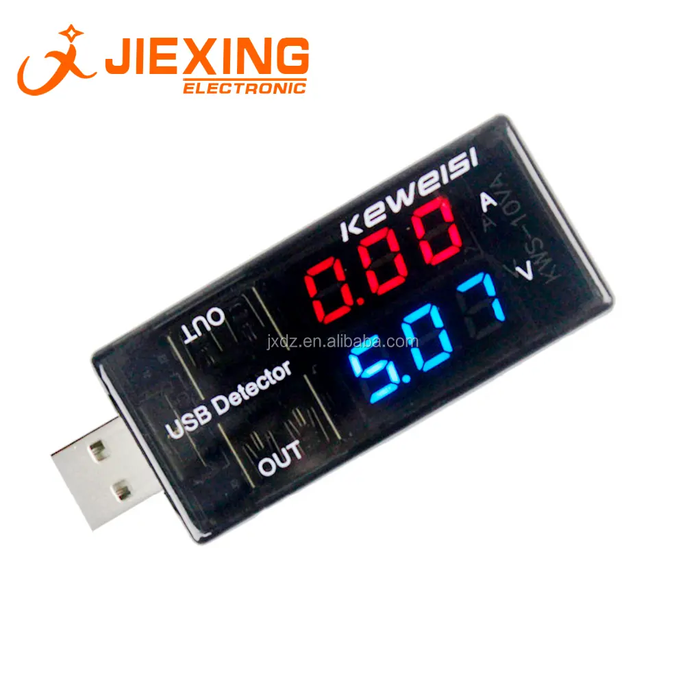 USB Charging Current And Voltage Tester, Mobile Power Bank USB Voltage Ammeter Charger Data Cable Detector