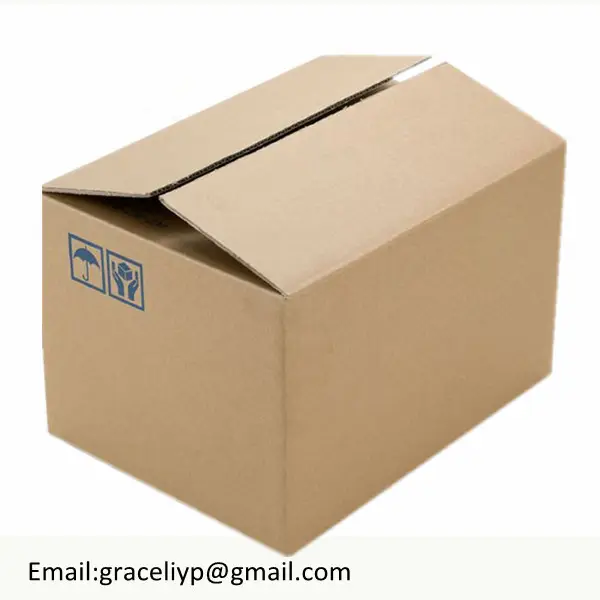 Factory supplier LSH013 custom printing logo natural corrugated cardboard and kraft paper packing boxes