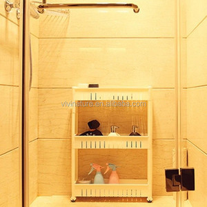 Chariot de rangement étroit à 3 niveaux en plastique pour la cuisine, pour organiser les <span class=keywords><strong>bouteilles</strong></span> d'épices - Product Image 4