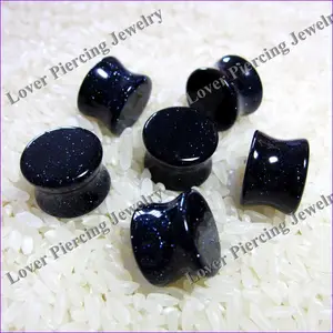 [SE-S460] Wholesale Body Piercing Jewelry Natural Stone Cool Ear Plugs Double Flared Body Piercing Jewelry