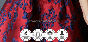 Rojo Verano Hilado Teñido Jacquard Tejido Moda Sexy Vestido de Partido Sin Mangas delgado vestido de las mujeres - Product Image 5