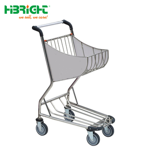 Hoogwaardige Driewielige Aluminium Luchthavenbagagewagen Met Handrem Oem Aanpasbare Bagagewagen Op De Luchthaven - Product Image 3