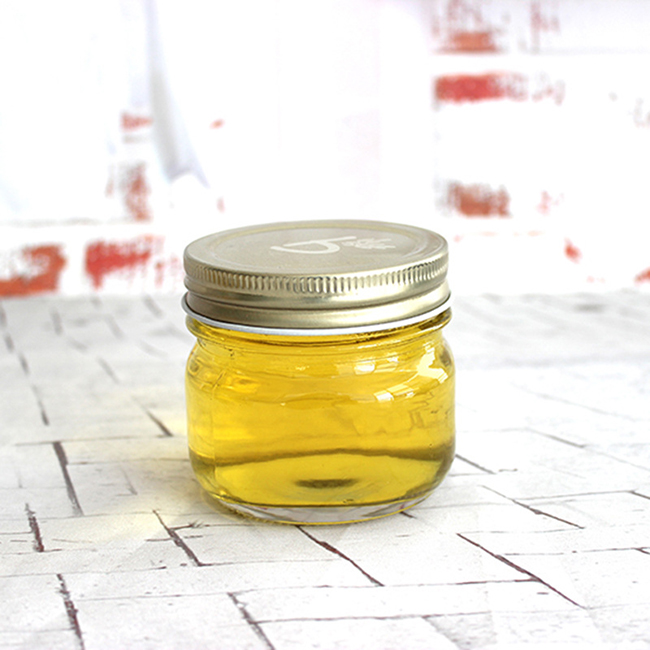 100ml  wide mouth Promotional Wholesale Small Sealed Glass Mason Jar with metal lid without handle