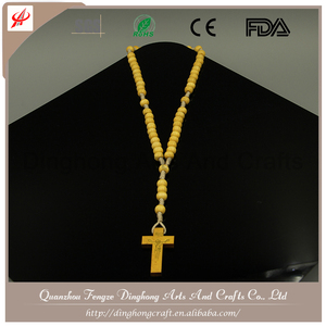 En gros Chapelets, Catholique Pas Cher Chaîne de <span class=keywords><strong>grain</strong></span> de Chapelet En Bois Perles Gland <span class=keywords><strong>Collier</strong></span> - Product Image 3