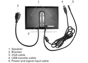 EVERVOX EV-7086VGA High Resolution <strong>Touch</strong> Screen Headrest Car <strong>Monitor</strong> <strong>with</strong> 2-Way Video <strong>Input</strong> <strong>VGA</strong> 1-Year Warranty - Product Image 6
