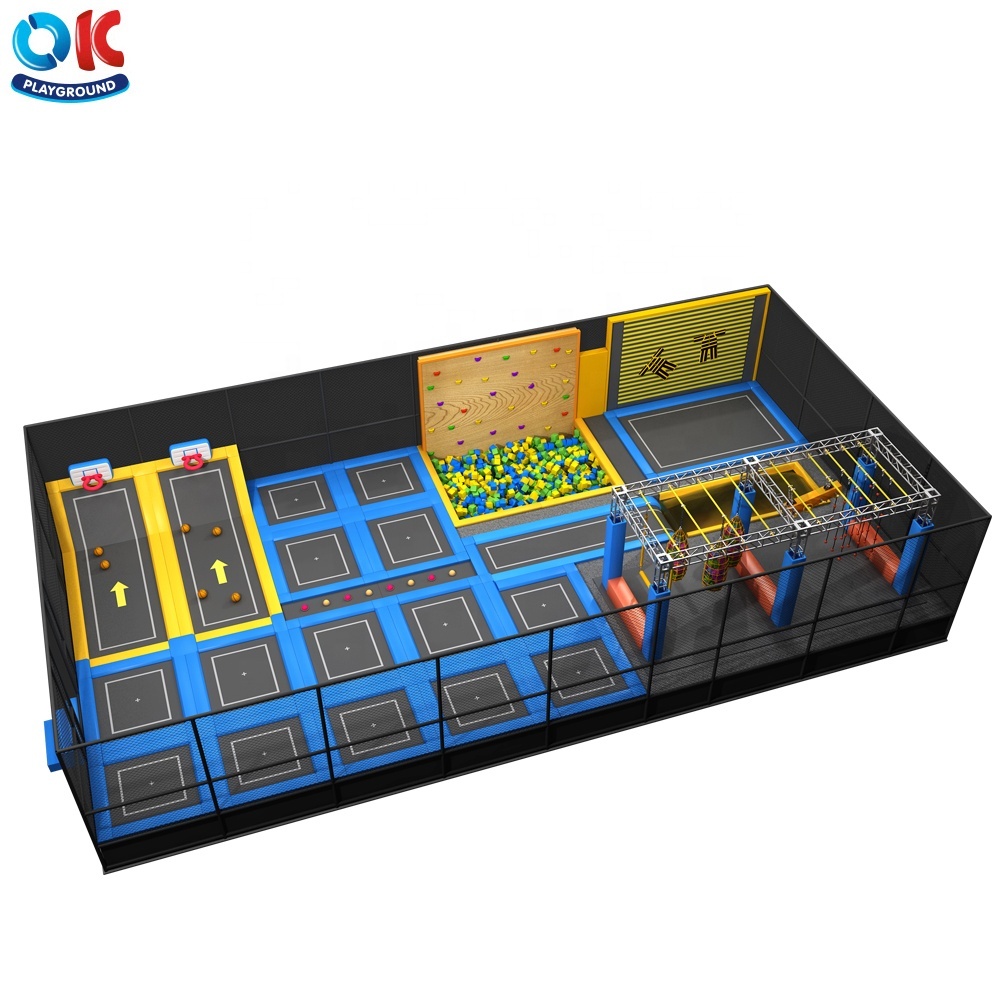 OK Playground Exciting Professional Hot Sale Customized Indoor Adult Trampoline
