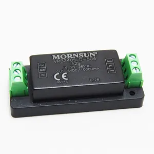 MORNSUN Konverter Input 50W Dc Ke Dc, 12VDC Ke 5VDC Output Tunggal 10A CE ROHS VRB2405LD-50WA2S