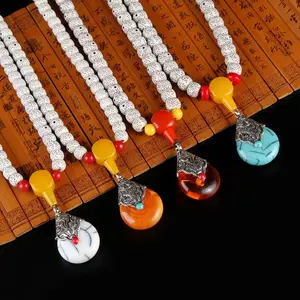 Wholesale Cheap Wooden Imitation Xingyue Bodhi Buddha Beads Necklace