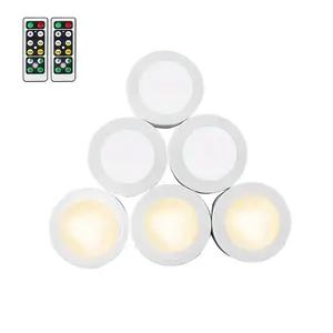 Luci a LED dimmerabili a disco Wireless a batteria sotto l'illuminazione dell'armadio per uso da banco e da armadio - Product Image 1