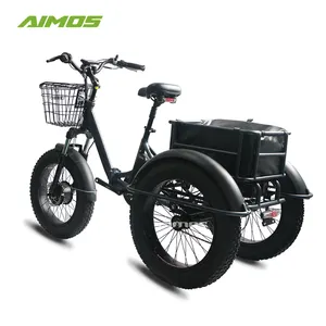 Aimos 2021 3 Wiel Elektrische Fiets Drie Wielen Volwassen Lading Elektrische Fiets Met Mand